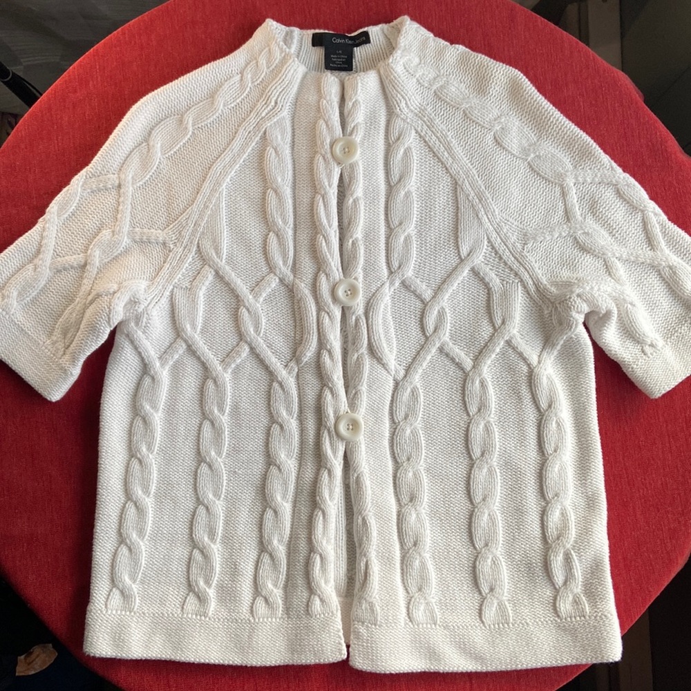 Calvin Klein cable knit cardigan
